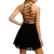 Kleid Internet Damen Party Cocktail Bandage rückenfreie Minikleid (M, schwarz) - 