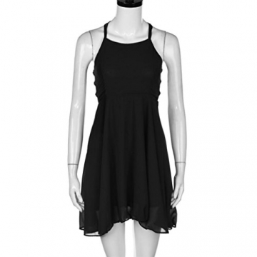 Kleid Internet Damen Party Cocktail Bandage rückenfreie Minikleid (M, schwarz) - 