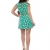 Koucla - Damen Etui Kleid Polka Dots mit Gürtel Einheitsgröße (Gr. 34-36), grün - 4