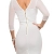 KouCla Etuikleid Mit Netz und Stickerei Size S 36 White Stretch Abendkleid Partykleid - 2