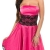 KouCla Petticoat Bandeaukleid mit Spitze - Rockabilly Kleid Gr. 34 - 42 und versch. Farben (K9195) (10 (36-38), 2 Pink) - 1