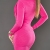 KouCla Strickkleid mit Wasserfallausschnitt (Pink) Einheits-Größe 34/36/38 isf8125 - 2
