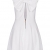 Laeticia Dreams Damen Kleid Mini mit Spitze und Schleife S M L, Farbe:Weiss;Größe:40 - 