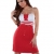 Leichtes Träger Kleid Minikleid Cocktailkleid Abendkleid Gürtel Sommer rot (Gr. 34-36) - 1