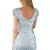 LookbookStore Damen Silberfarbenes Figurbetontes Minikleid mit Silber Pailletten Bodycon Abendkleid Cocktailkleid EU 36 - 2