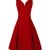 LUOUSE 50er Retro Audrey Hepburn Schwingen Pinup Rockabilly Kleid,Red,S - 