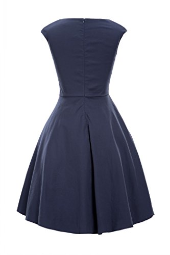 Luouse Damen Audrey Hepburn 50s Retro Vintage Bubble Skirt Rockabilly Swing Evening Kleider - 