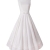 LUOUSE Damen Audrey Hepburn 50s Retro vintage Bubble Skirt Rockabilly Swing Evening kleid Dress,White,XL -