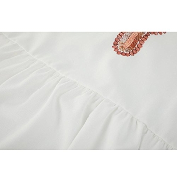 Mallorma® Damen Sommer Retro Print Abend Party Strand Minikleid Frauen bedruckten Rückenausschnitt Print Kleid (S, weiß) - 6