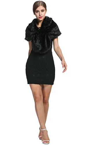 Meaneor Damen Spitzen Kleid Elegant Lace Partykleid Cocktail Party Festlich Kleid - 