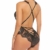 Meaneor Fashion_Origin Damen Sexy Body Dessous Rückenfrei Spitze Bodysuit Negligee Reizwäsche, Schwarz, Gr.- M - 6