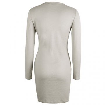 Mini Kleid mit tiefer V-Kragenschnitt - 
