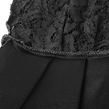 MIOIM® Damen Kleid Rücken Tief V Ausschnitt Spitze Sommerkleid Blumenmuster Kurz Kleid Abendkleid mini Dress - 