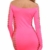 Miss Noir Damen Kleid elastisch und flexibel tragbar Einheitsgröße mit Langärmliges Clubwear Partykleid (Pink) B6043-CO-TU - 3
