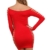 Miss Noir Damen Kleid elastisch und flexibel tragbar Einheitsgröße mit Langärmliges Clubwear Partykleid B6043-RD - 3