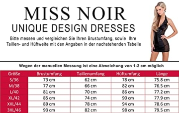 MISS NOIR Wetlook Mini-Partykleid Lederlook schwarz 3