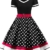 MisShow Damen elegant 50er Jahre Petticoat Kleider Gepunkte Rockabilly Kleider Cocktailkleider - 1
