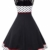 MisShow Damen elegant Petticoat Kleid 50er Jahre Rockabilly Retro Vintage Kleid Faltenrock Kleid Weiss L - 2