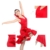 Motony Fashion Sleeveless V-Neck Latin Dance Dress Rumba Skirt One Piece Stage Costume Red S - 4