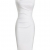 MUXXN Damen Bleistiftkleid V-Ausschnitt Etuikleid Ärmellos Knielang Retro Abendkleid Business Kleid(M, White) -