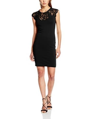 ONLY Damen Kleid Onlelenta S/L Short Dress Jrs, Schwarz (Black), 40 (Herstellergröße: L) -