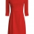 oodji Collection Damen Jerseykleid mit 3/4 Arm, Rot, DE 40 / EU 42 / L - 