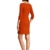 oodji Ultra Damen Jersey-Kleid Basic, Orange, DE 38 / EU 40 / M - 2
