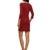oodji Ultra Damen Jersey-Kleid Basic, Rot, DE 42 / EU 44 / XL - 2