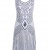 PrettyGuide Women 1920s Gatsby Sequin Art Deco Scalloped Hem Inspired Flapper Dress White L -
