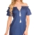 Rassiges Carmen-Minikleid mit Kurzen Volant-Ärmel und Kontrast-Streifen M/L - 3
