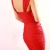 Red Stretch Bling Strass V-Ausschnitt Mini Clubwear Abend Cocktailkleid Damen Kleider - 2