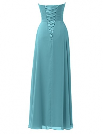 Remedios A-Linie Chiffon Brautjungfernkleider ballkleid Abendkleider Lang, #56 Türkis, 38 - 