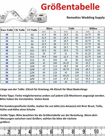 Remedios A-Linie Chiffon Brautjungfernkleider ballkleid Abendkleider Lang, #56 Türkis, 38 - 