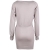 Schulterfreies langärmelig Mini Kleid, Farbe Creme, Gr. M (38/40) - 