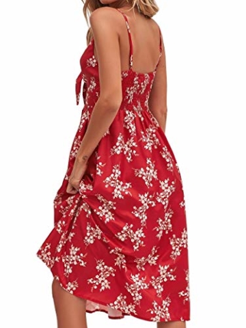 Sommerkleid Rot knielang und ärmelfrei - Strandkleid 7