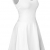 Suimiki Damen ärmellos Rundausschnitt falten A-linie Partykleid mini Cocktailkleid kurz Festliche Kleid (S, Weiß) - 