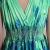 SUNNOW Sexy Kleider Lange Strand kleid Sommerkleider Urlaub Frauen Kleider Neckholder bodenlang Tief V-Ausschnitt Milch Seide Locker Damen Kleid Elegant (3XL, Grün) - 