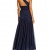 Swing Damen Maxi-Kleid mit One-Shoulder Träger in Wickeloptik, Einfarbig, Gr. 44, Violett (blaulila 420) - 2