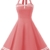 Timormode Rockabilly Kleider Neckholder 50s Vintage Kleid Retro Knielang Kleider Damenkleider Festlich Cocktailkleider 10387 Koralle M - 1