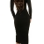 Trendy KouCla Feinstrick Kleid mit Reißverschluss One Size schwarz - 2
