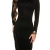 Trendy KouCla Feinstrick Kleid mit Reißverschluss One Size schwarz - 3