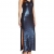 VILA CLOTHES Damen Kleid Vievening Dress, Maxi, Gr. 36 (Herstellergröße: S), Blau (Total Eclipse) - 1