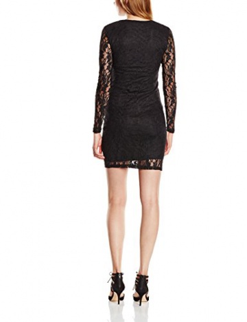 VILA CLOTHES Damen Kleid Vigaby New Dress, Mini, Gr. 38 (Herstellergröße: M), Schwarz (Black Detail:W. LACE) - 2