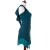 Vishes - Alternative Bekleidung - Asymetrischer Neckholder aus Baumwolle mit Zipfelkapuze - zweifarbig türkis 38 - 4