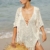 Walant Damen Sommer Gestrickt Strand Bademode Bikini Cover Up Crochet Kurze Kleider Tops Bluse Sweatshirt mit Quasten - 3