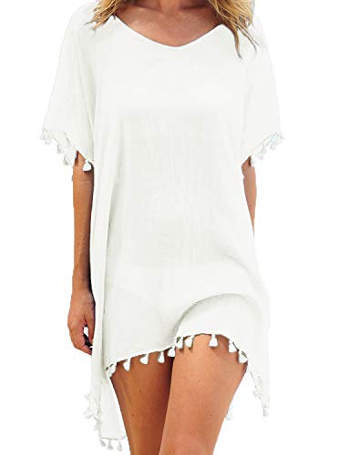 Weißes Strandkleid kurz und sexy für Urlaub - Sexy-Kleider.com