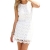 West See Damen Sommerkleid Ärmellos Cocktaikleid Partykleid Weiß Spitze Minikleid Strandkleider (EU 36) -
