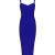 Whoinshop Damen Rayon Strap Mittelkurz AbendKleid PartyKleid VerbandKeid (XL, Blau) -