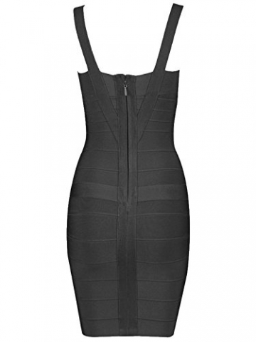 Whoinshop Frauen Rayon Nettes Sleeveless Bodycon Verbandkleid BügelKleid (S, schwarz) - 