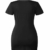 Woweal Minikleid Damen Sommer Mode T-Shirt-Kleid Einfarbig Kurzarm Kleider Tunikakleid Partykleid Kleid Dress (Schwarz, XL) - 3